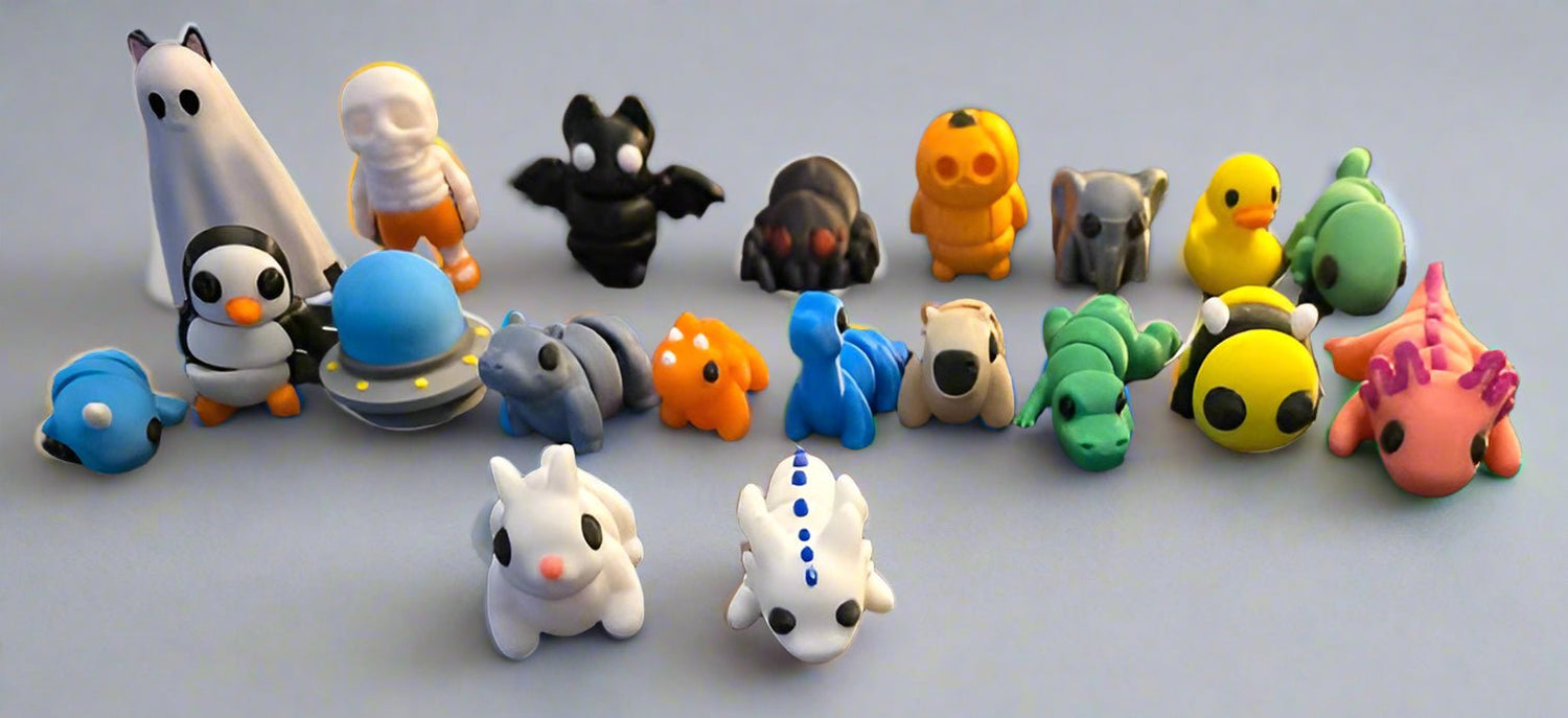 Miniature Articulating Baby Animal Figures by Zou3D - BLB3D Printing